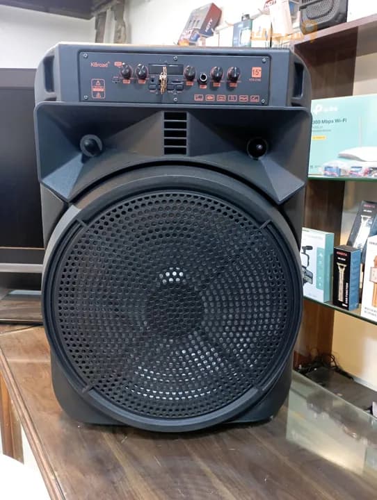 بفل 15انش صوت ولا اروع انارة امامية 2مايكرفون مع ريموت كنترول